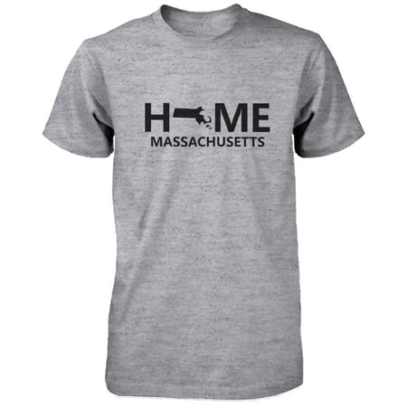 Home MA State Grey Men's T-Shirt US Massachusetts Hometown