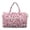 Pink Leopard Print, variant on Garronmavis Purple Galaxy Cat Print Large Quilted Duffle Bag for Women, Weekender Travel Carry On Tote with Luggage Sleeve, Gym Dance Overnight Shoulder Bag
