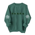 thumbnail image 3 of TaTaai Ladies Holiday Print Sweatshirt Long Sleeve Crewneck St Patricks Day Casual Pullover Fleece Loose Fit Top Gift, 3 of 6