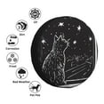 thumbnail image 4 of Fuzoiu Star Gazing Cat Illustration Print Universal Spare Tire Cover with Buckle Strap, Waterproof Wheel Covers for Jeep, Trailer, RV, Truck and All Car-15 inch, 4 of 6