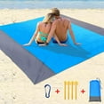 thumbnail image 2 of Promotion Clearance!Beach Blanket Sandproof  79 × 83 Inch Beach Mat for 4-7 Person  Compact Sand Free Mat  Quick Drying Waterproof Lightweight Durable Mat Travel  Camping  Hiking, 2 of 6