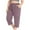 Purple, variant on SYMOID Womens Plus Size Khaki L Capris with Drawstring Wide Leg Baggy Cargo Pants Casual Ladies Capri Pants with Pockets Womens Capris