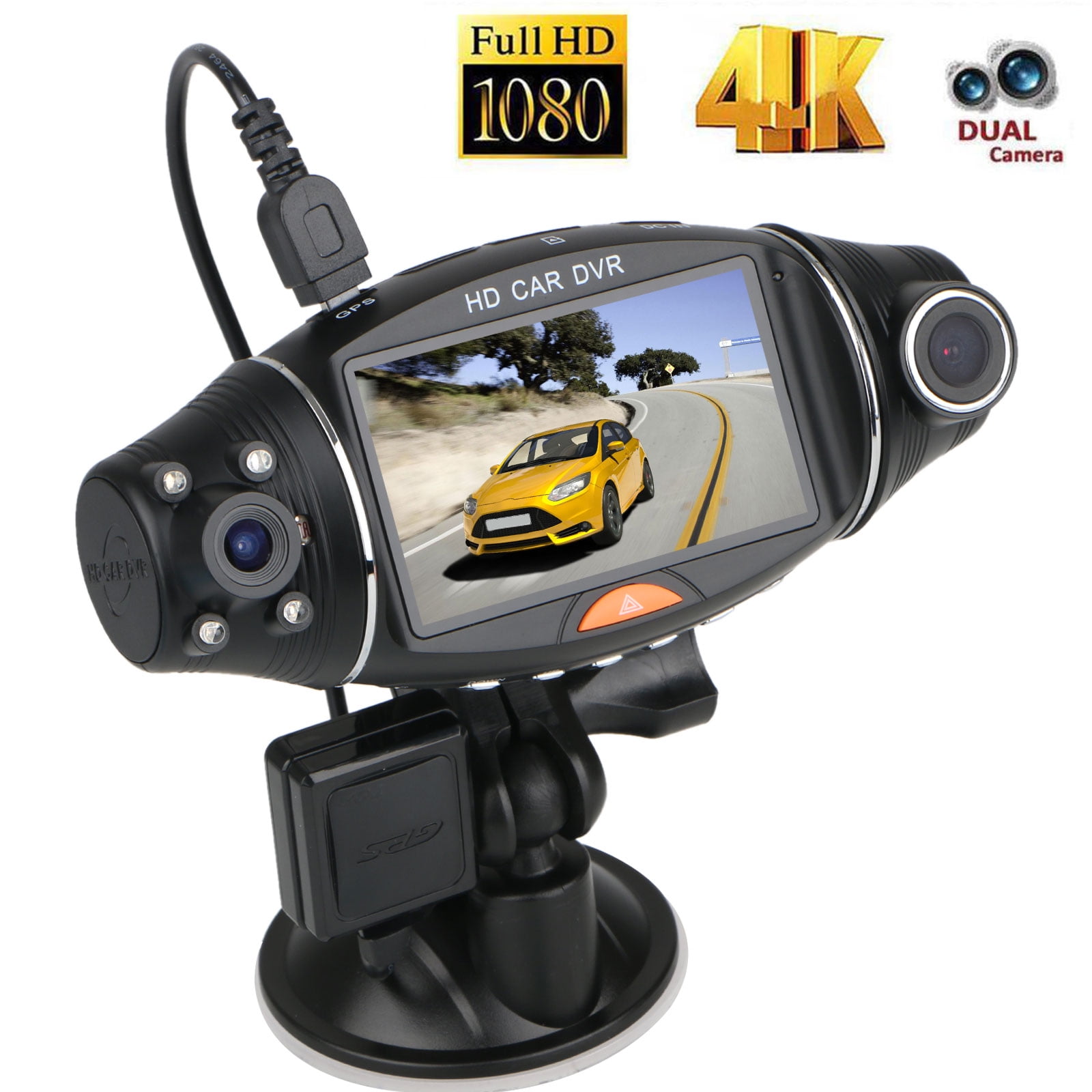 Night Vision 1080P 2.7/'HD LCD Dual Lens Car Dash Camera Video DVR Cam Recorder B
