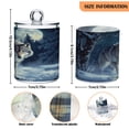 thumbnail image 3 of Wolf in Snow Trees Moonlight Translucent Plastic Cans Storage Canisters with Lid Set of 4, 3 of 7