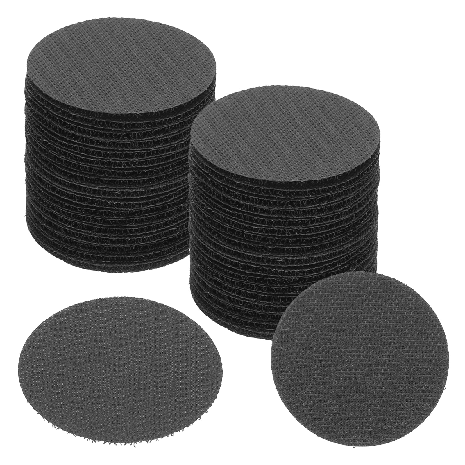 Unique Bargains 2" Carpet Spot Markers, 50Pcs Circle Dot Markers Hook and Loop Carpet Spots for Decoration Teacher, Black