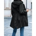 thumbnail image 2 of Alsol Lamesa Long Raincoat for Women Outdoor Lightweight Waterproof Rain Jackets Packable Hiking Zip up Hooded Windbreaker, 2 of 6