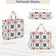 thumbnail image 6 of FORMRS Womens Corduroy Tote Bag Crossbody Shoulder Handbag with Pocket, Flowers Geometric Pattern, 6 of 7