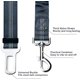 thumbnail image 2 of Cinturón para Perros Cinturón de Seguridad para Auto para Perros con Sistema de absorción de Impactos y arnés de mosquetón Ajustable Fuerte para Perros y Gatos, Gris, 2 of 5