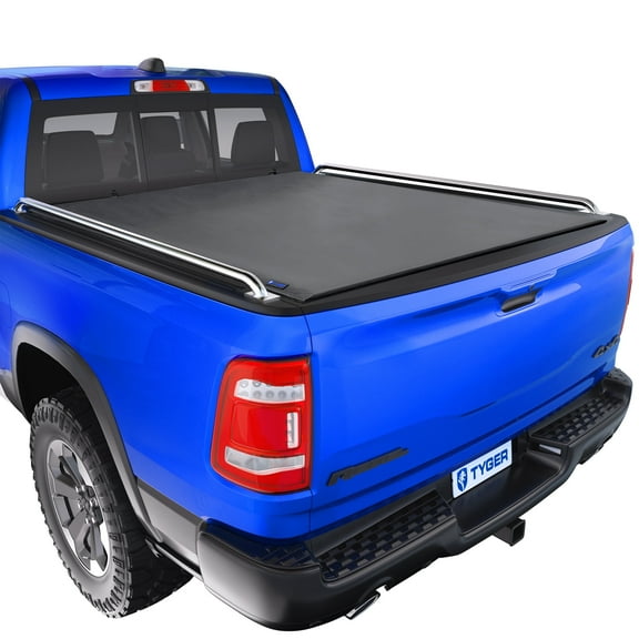 Tyger Auto T2 Low Profile Soft Roll-up Truck Bed Tonneau Cover Compatible with 2019-2026 Ram 1500 (Not Fit 19-24 Classic) | 5'7" (67") Bed | TG-BC2D6046