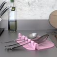thumbnail image 2 of Silicona 2 En 1, Soporte De Cuchara De Silicona De Grado Alimenticio Para Reposapiés De Utensilios De Cocina Con Almohadilla De Goteo, Incluye 5 Ranuras Y 1 Soporte Para Cucharas Yuarrent HA041841-03, 2 of 2