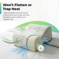 thumbnail image 6 of Sacred Thread Memory Foam Knee Pillow for Side Sleepers, Leg Pillow for Side Sleeping with Rayon Derived from Bamboo Cover, Knee Cushions for Sleeping (Bone) (White), 6 of 8