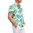 thumbnail image 4 of Dresfit Men's Hawaiian Shirts Button Down Short Sleeve Polo Shirt 2026 Summer Graphic Holiday Aloha Shirt Funny Loose Big and Tall Beach Mokaloha Shirt Light Blue S, 4 of 8