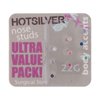 Spring Revision 22-gauge Surgical with Crystal Steel Straight Nose Stud, 9pk