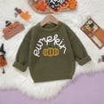 thumbnail image 2 of Gyujnb Kids Halloween , Girls Halloween Sweater Kids Knit Top with Embroidered Pumpkin and Letter Design Soft Comfortable Casual Outfit, Halloween Outfits,5-6 Years, 2 of 4