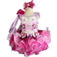 thumbnail image 2 of Jenniferwu one Sleeve G016 Glitz Infant Toddler Baby Newborn Little Girl's Pageant Party Birthday Dress (as1, Age, 4_Years, Fuchsia Lilac), 2 of 6