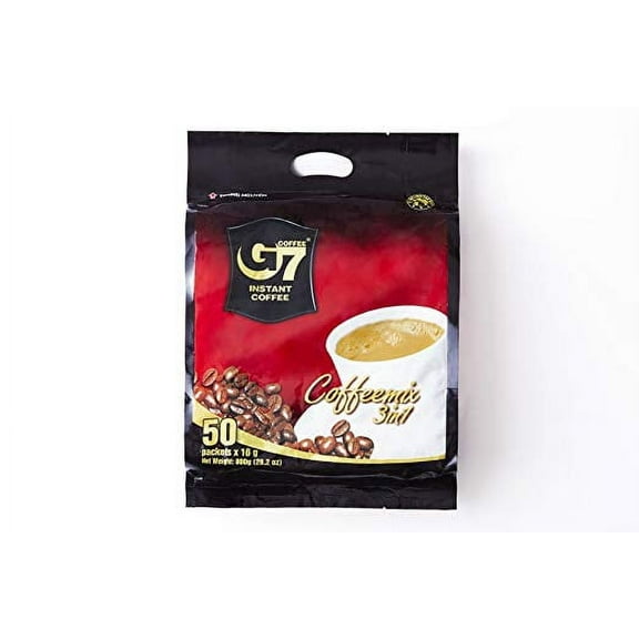 Trung Nguyen G7 3-in-1 Instant Premium Vietnamese Coffee, 50 Servings/Satchets