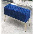 thumbnail image 2 of Hi-Line Gift Ltd. Button-Tufted Velvet Bench, 2 of 6