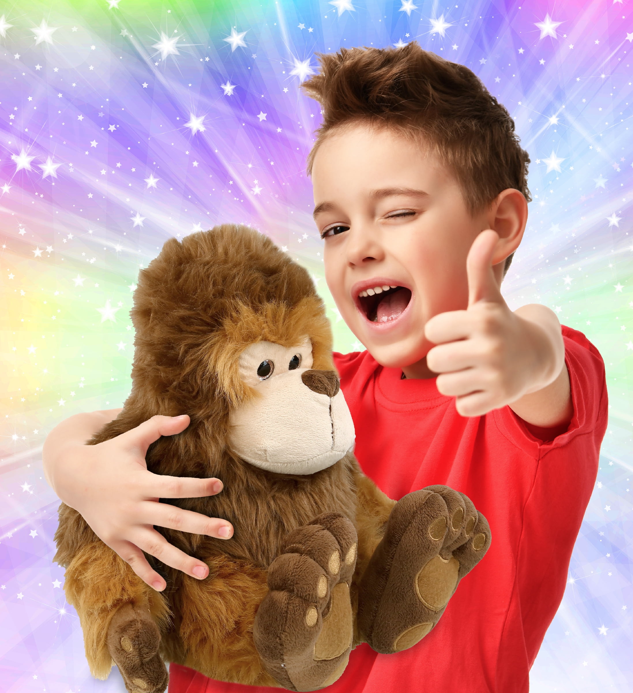 DolliBu Big Foot Super Soft Stuffed Animal, Cute Realistic Ape-Like Stuffed Animals for Girls, Boys, Cute Adults Animal Gifts, Kids Nursery Decor for Newborn, Cuddly Soft Baby Plush Toys - 12 Inches
