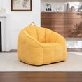 thumbnail image 4 of S-HOME Ergonomic Corduroy Bean Bag Chair for Adults and Teens in Classic Colour with Supportive Armrests for All Spaces, Yellow, 4 of 14