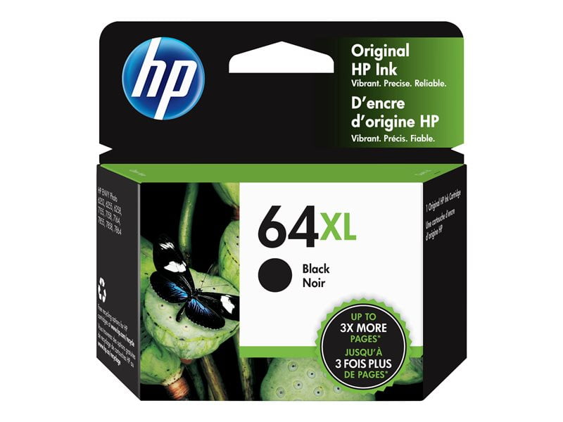 Hp 64xl Black Original Ink Cartridge N9j92an Walmart Com