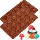 thumbnail image 1 of Molde de chocolate con 3 formas de hongos, 15 cavidades, perfecto para chocolate, dulces, fondant y decoración de pasteles, 1 of 4