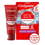 (2 pack) Colgate Optic White Pro Series Enamel Renewal Teeth Whitening Toothpaste, 3 oz, 2 Pack