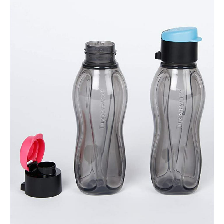 Mig Kompleks Anerkendelse Tupperware Eco Black Flip Top Water Bottle - 310 ml - Set of 2 - Walmart.com