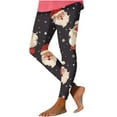 thumbnail image 6 of Mingw Ugly Christmas Yoga Pants Christmas Leggings for Women Funny Santa Snowflake Print Costume Holiday Tights High Waist Workout Leggings ,Black,L, 6 of 6