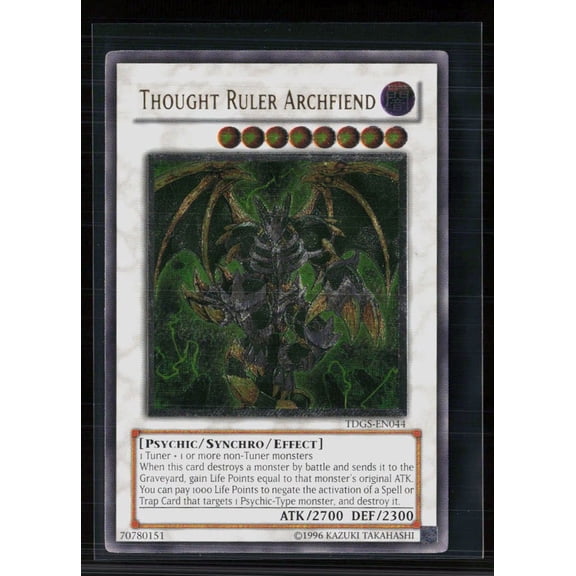 Yu-Gi-Oh! Thought Ruler Archfiend Ultimate Rare Synchro 1st Edition Duelist Genesis Lightly Played