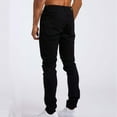 thumbnail image 4 of Dyfzdhu Jeans for Men Skinny Stretch Ripped Tapered Leg Jeans Light Blue Black, 4 of 4