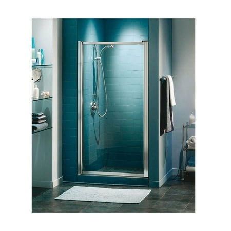 Alcove Shower Doors - MAAX 136635-900-084-000 Pivolok Frameless Pivot Alcove Shower Door with Clear Glass, Chrome