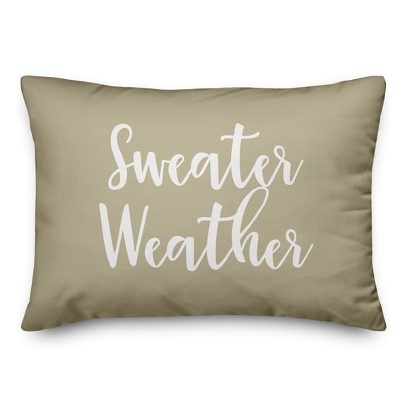 Creative Products Sweater Weather in Beige 14 x 20 Spun Poly Pillow
