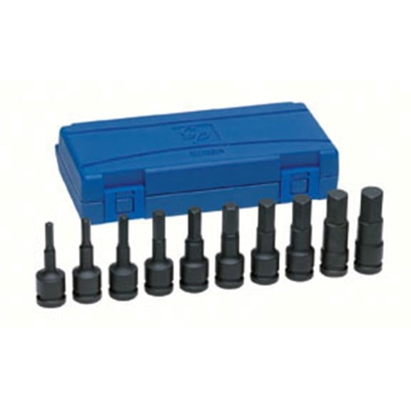Grey Pneumatic 1398H 0.5 in. Drive 10 Piece Hex Driver Set