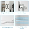 thumbnail image 6 of Tolead 78.7" White Freestanding Pantry Cabinet with Glass Doors & Adjustable Shelves – Versatile Storage for Kitchen, Dining, & Living Room, 6 of 7