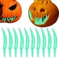 thumbnail image 5 of Plastic Pumpkin Teeth Set – 10 Pack of Scary Jack-O'-Lantern Teeth for Halloween DIY Crafts, Party Decor, and Pranks, 5 of 6