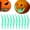Green, variant on Glow Green Plastic Pumpkin Teeth, 10 Pcs 2.71 In (6.9 cm) Easy Insert Reusable Fangs for Jack O Lantern Decor, bldnkj