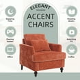 thumbnail image 5 of Homefun Mid Century Chenille Accent Chair Reading Armchair Pillow Wood Legs Living Room Bedroom Apartment, 5 of 6
