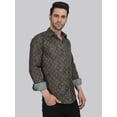 thumbnail image 4 of TryBuy Men's High Grade Linen Casual Printed Full Sleeves Shirt, 4 of 6