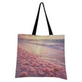 thumbnail image 4 of Canvas Tote Bag for Women Girls Design Print Beach with Pink Rose Petals Tote, 4 of 8