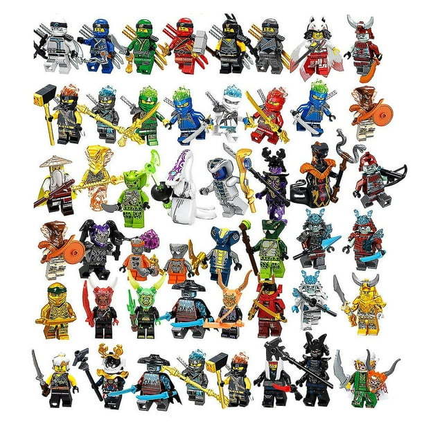 48 Pack Ninjago Figurines Ensemble Figurines Figurines d'Action Enfants  Jouets Cadeaux de Fête d'Anniversaire pour Adultes et Enfants Garçons  Filles 