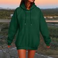 thumbnail image 5 of Towmus Hoodies for Women Fleece Drawstring Hooded Sweatshirts Lightweight Oversized Pullover Long Sleeve Ladies Tops with Pocket, 5 of 6