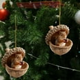 thumbnail image 4 of LmnLft 3D Forest Animal Acorn Ornaments,Woodland Creatures Christmas Ornaments,2026 Cozy Forest Christmas Figurine,New Pine Cone Animal Decoration,Acrylic Hanging Ornament Home Party Décor,B, 4 of 6