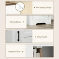 thumbnail image 5 of SSLZ White Farmhouse Accent Cabinet with Adjustable Shelf Barn Door Storage for Living Room Floor Pantry Cabinet,, 5 of 6