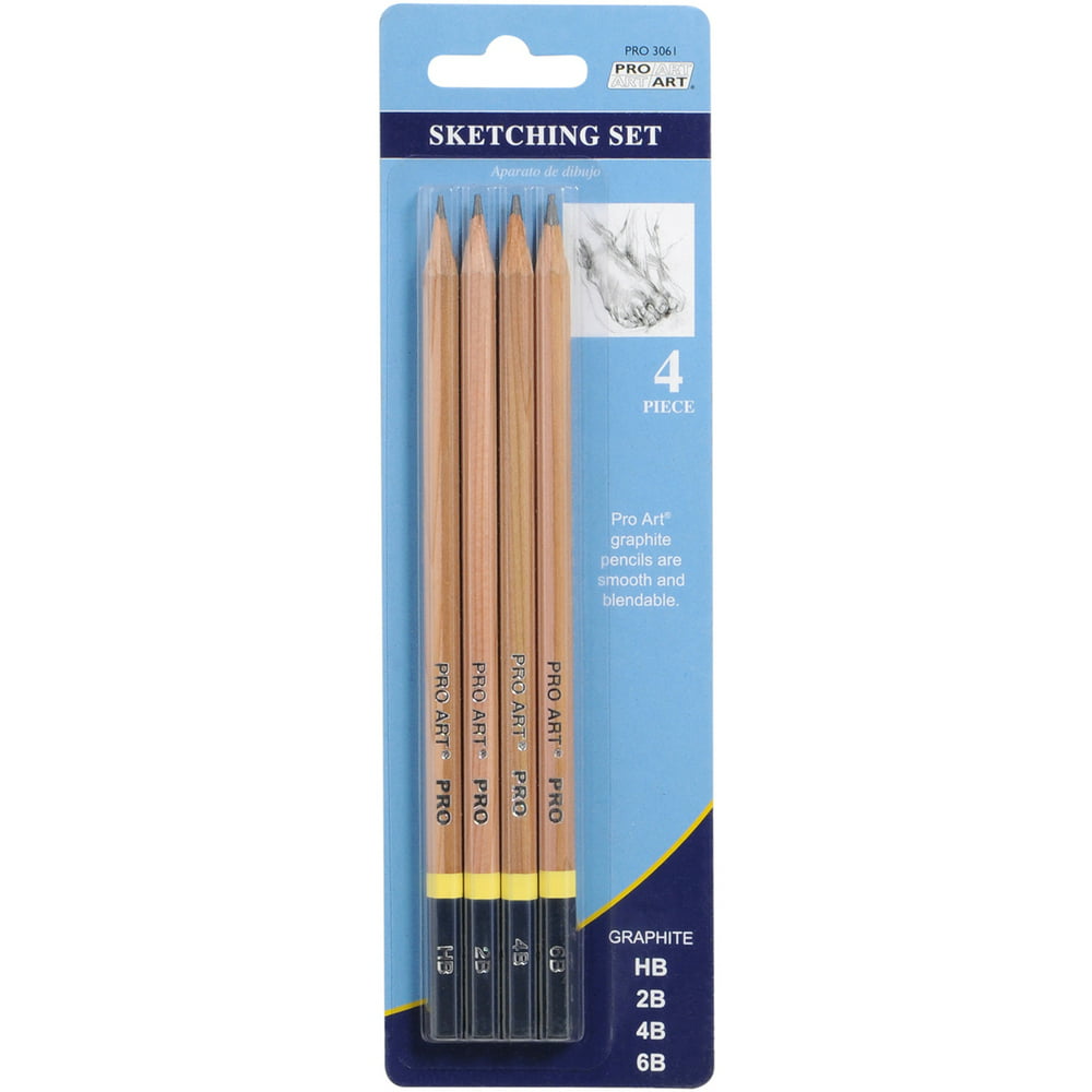 Pro Art Sketching Pencils 4/PkgHB, 2B, 4B & 6B