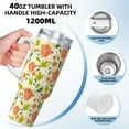 thumbnail image 3 of Sikiie Rose Daisy Insulated Stainless Water Bottle Lid Travel Mug Cup Insulated Tumblers Cup 40oz Ice Bully With Handle, 3 of 8