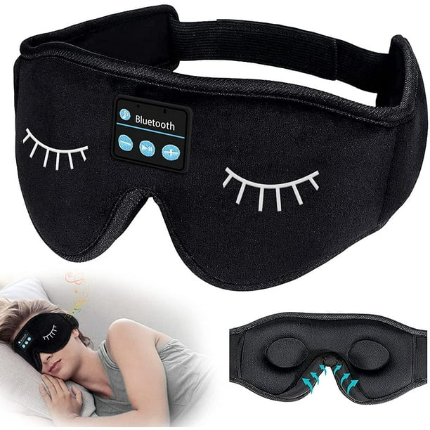 Masque de Sommeil,LC-dolida Écouteurs Bluetooth Casque Anti Bruit pour  Dormir Cadeaux Anniversaire pour Homme Femme Masque de N A25