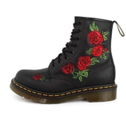 Dr. Martens 1460 Vonda Boots 8 Eye Floral Womens Shoes - Black