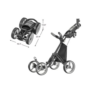 Caddytek CaddyLite ONE Swivel V8 Golf Push Cart, Blue - Walmart.com