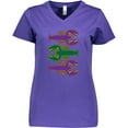 thumbnail image 3 of Inktastic Mardi Gras Celebration Funny Crawfish Women's V-Neck T-Shirt, 3 of 5