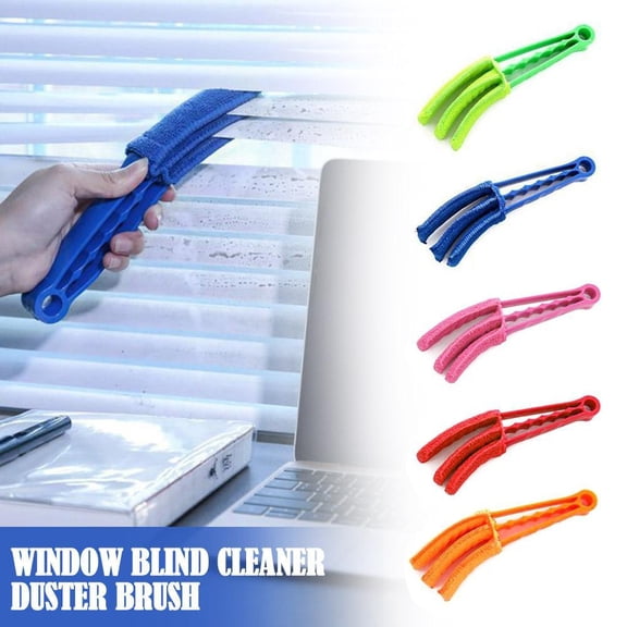 BETTERLIFE Venetian Window Blind Cleaner Microfiber Brush 3 Pronged Washable Duster Wet/Dry Y7S9